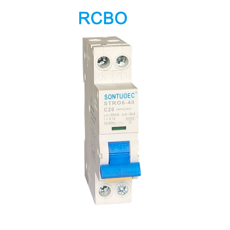 Stro6-40 Pemutus Sirkuit DIN Rel Type Instalasi RCBO