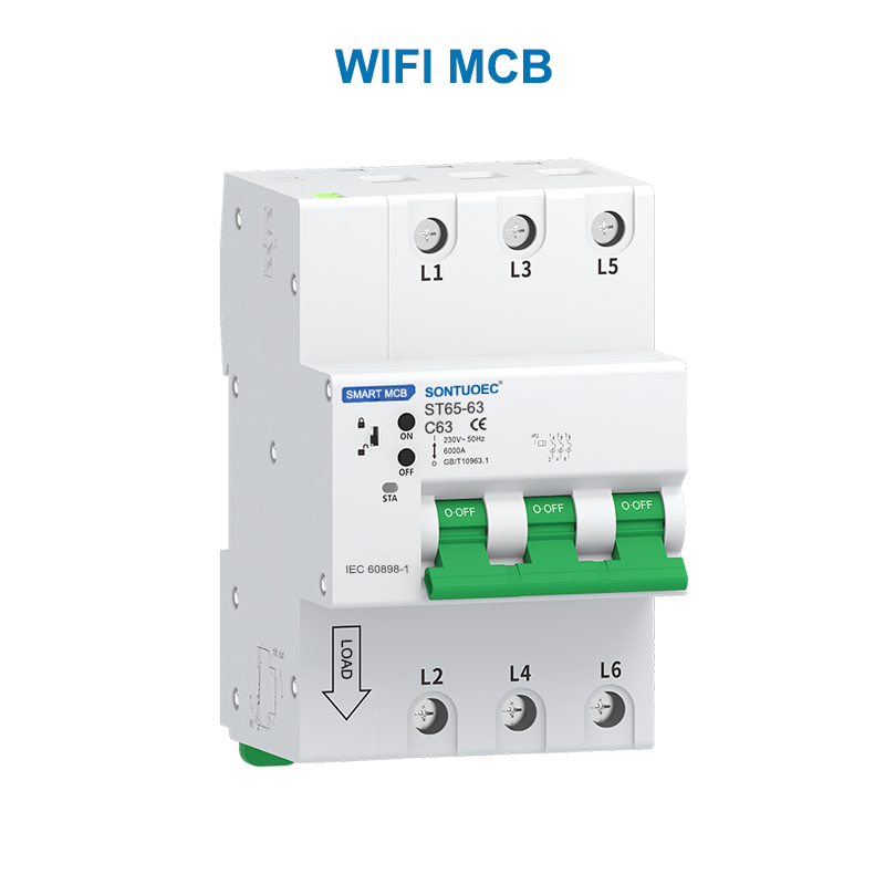 WiFi RS485 Multifungsi IoT Intelligent MCB RCBO Intelligent Micro Circuit Breaker