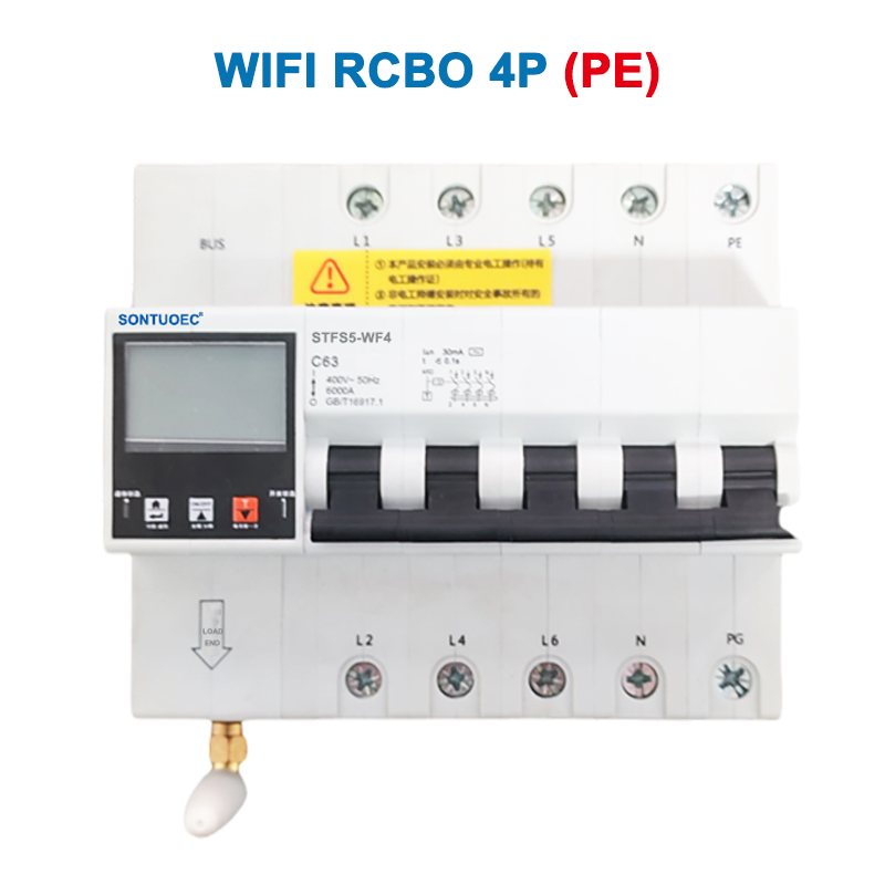 WiFi STFS5-63 SERI MULTI FUNGSIONAL IOT RCBO CERTECTE CRETERIT BREAKER